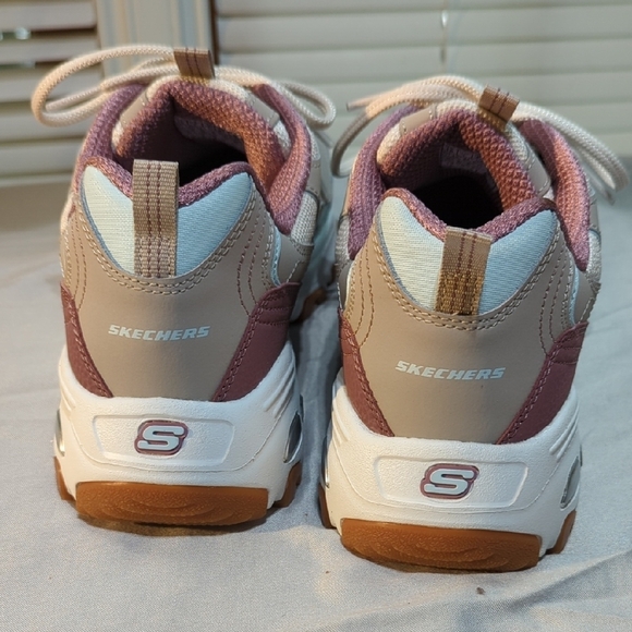 Skechers Pink and Gray Sneakers with Supportive Sole - Picture 4 of 16